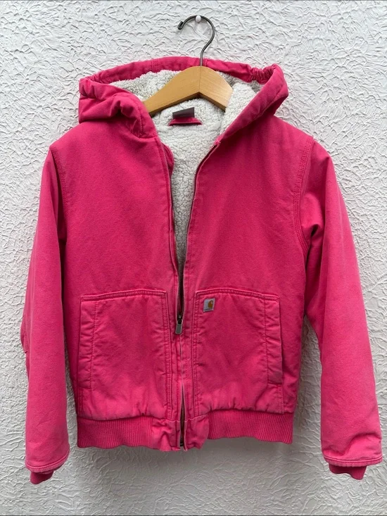 Carhartt Hot Pink Hooded Sherpa Jacket