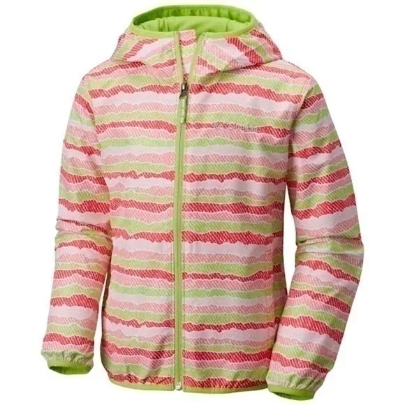 Columbia Girl's Youth Pixel Grabber II Jacket in Lollipop Stripe Size Large