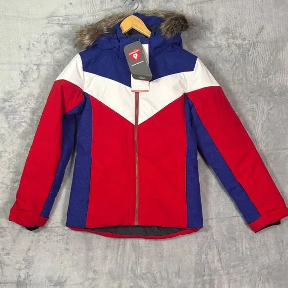 NWT New Spyder Girls Red White Blue Primaloft Insulated Packable Jacket Size 16
