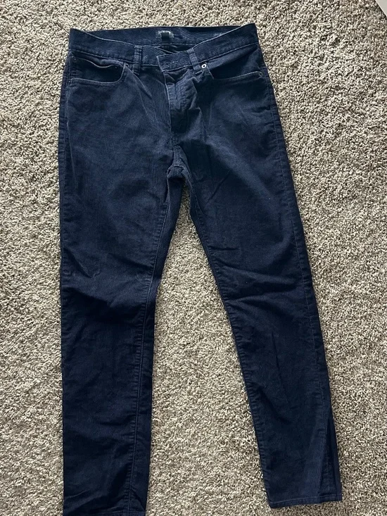 J.Crew Men's Slim Fit 5-Pocket Corduroy Pants Navy Blue Size 30x30