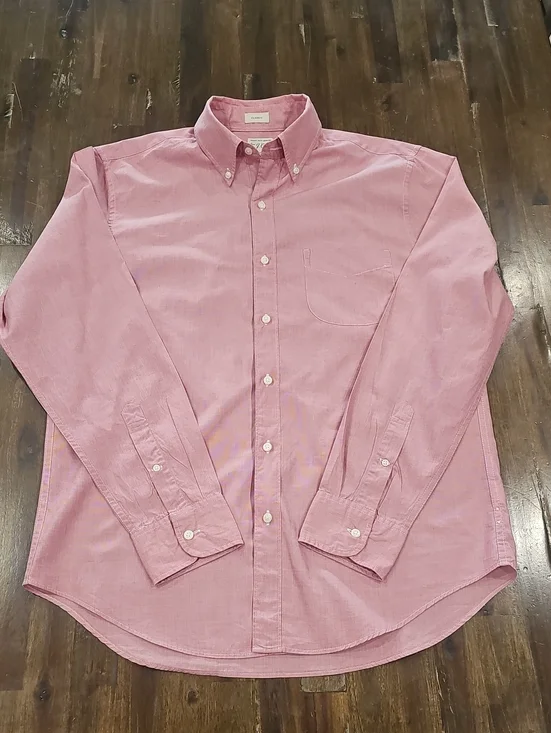 J. Crew Men's Secret Wash Pink Button-Down Poplin Shirt