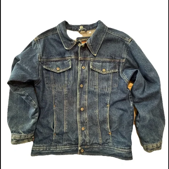 Classic Denim Jacket Lined with Snap Buttons. 4 Pocket Boys‎ Size 10/12
