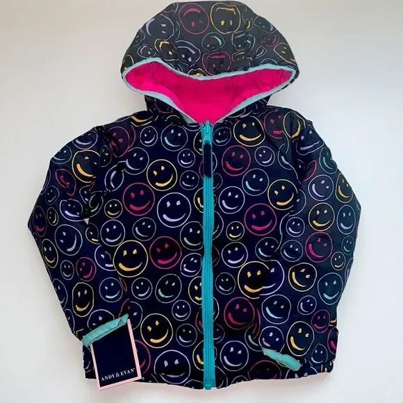 🔥ANDY & EVAN REVERSIBLE JACKET COAT SZ 3T girl