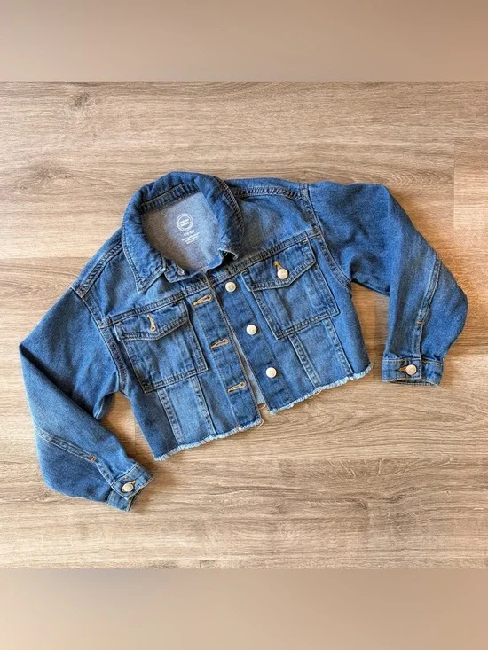 Wonder Nation little girls cropped denim jacket