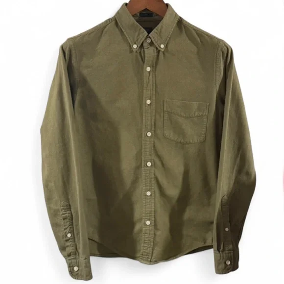 J. Crew Olive Oxford Button-Down Shirt Size Men’s Small