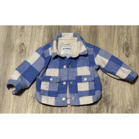Darling Old‎ Navy snap flannel jacket 12-18 months