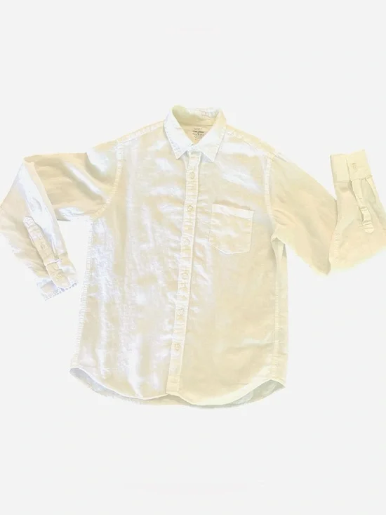 J. Crew Baird McNutt White Irish Linen Shirt Men’s Medium Slim fit
