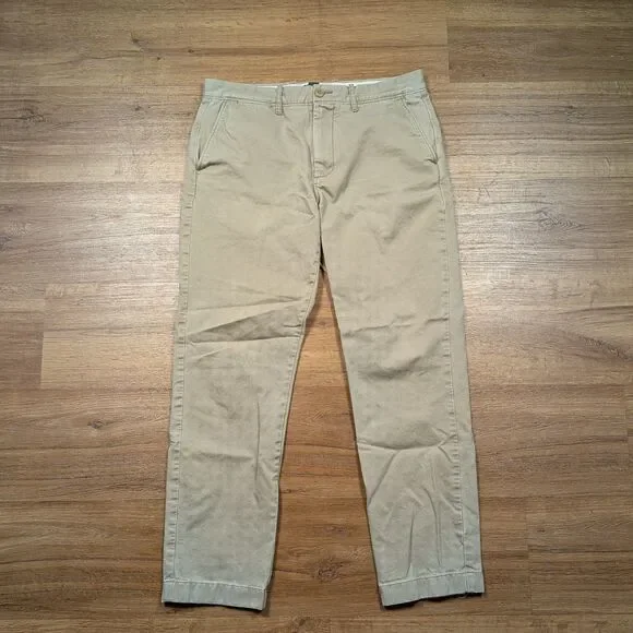 VTG J Crew Oarsman 770 Straight Chino Pants Mens 31x30(27) Beige Cotton Twill