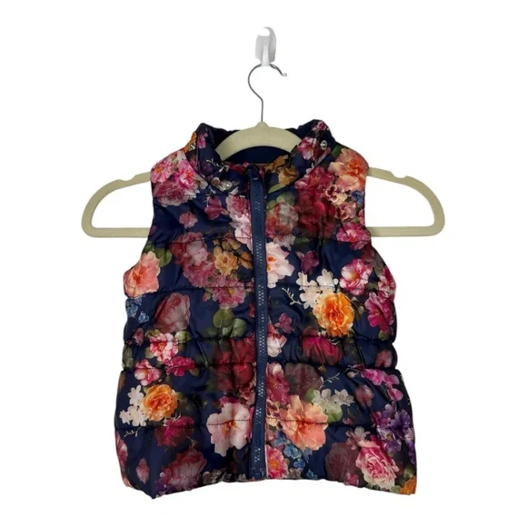 H&M‎ Floral Vest with detachable hood