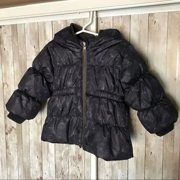 Old Navy Toddler Floral Puffer Coat 18-24 Months