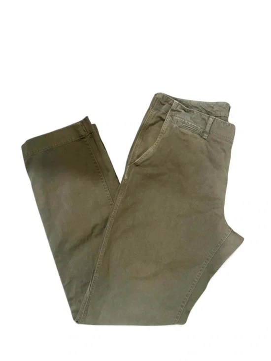 J. Crew Olive Green Cotton Twill Men’s Trousers Size W33 x L34