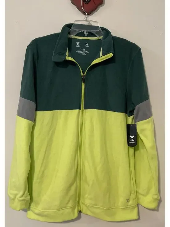 Xersion Boys XL 18/20 Green Full-Zip Lightweight Fleece Jacket NWT! A1906