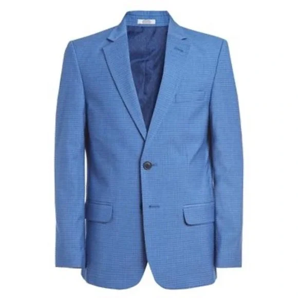 Calvin Klein Big Boys Stretch Hopscotch‎ Check Suit Jacket Size 20