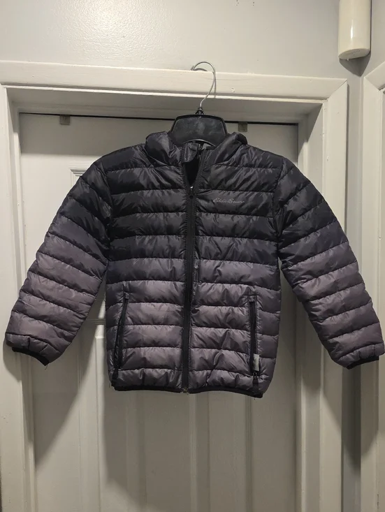 Eddie Bauer Kids Dark Gray Quilted Puffer Jacket