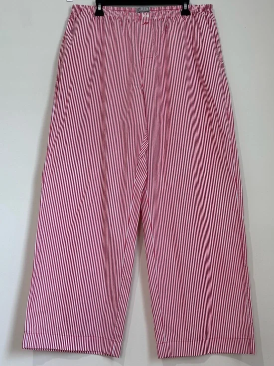 J.Crew Men's XL Red & White Striped Straight Leg Relaxed Pull On Lounge Pants