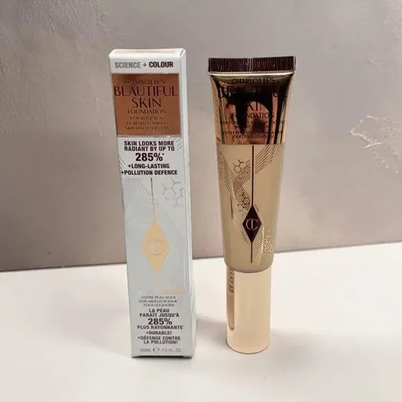 CHARLOTTE TILBURY Beautiful Skin Foundation 1 oz./30 ml. New Boxed - 4 Warm