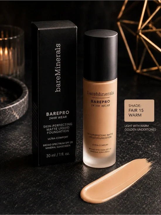 bareMinerals BAREPRO 24HR Wear Matte Liquid Foundation - Fair 15 Warm