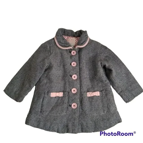 Vtg Old Navy Pea Coat Girls 2T Church Easter Holiday Spring Festival Warm Y2k