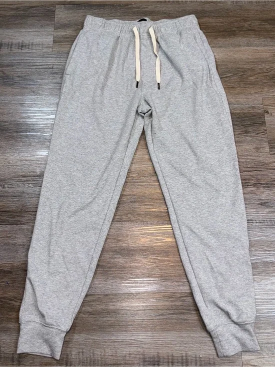 J. Crew Mens Small Knit Sweatpants Herringbone Gray Joggers Pocket