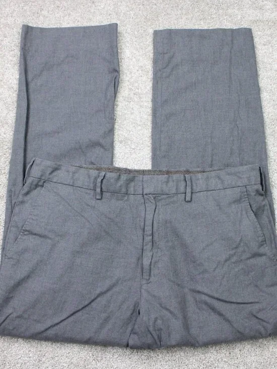 J. Crew Chino Pants Mens 36x29 Gray Bowery Classic Fit 100% Cotton Flat Front