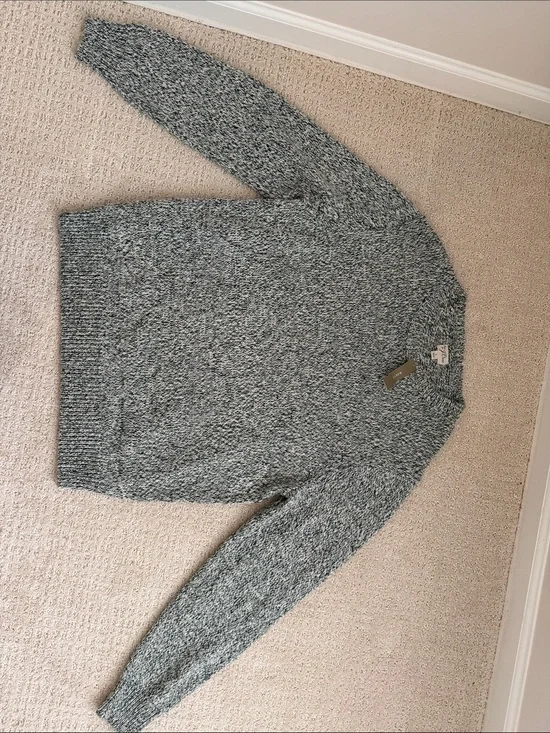J. Crew Heathered Grey Crewneck Sweater