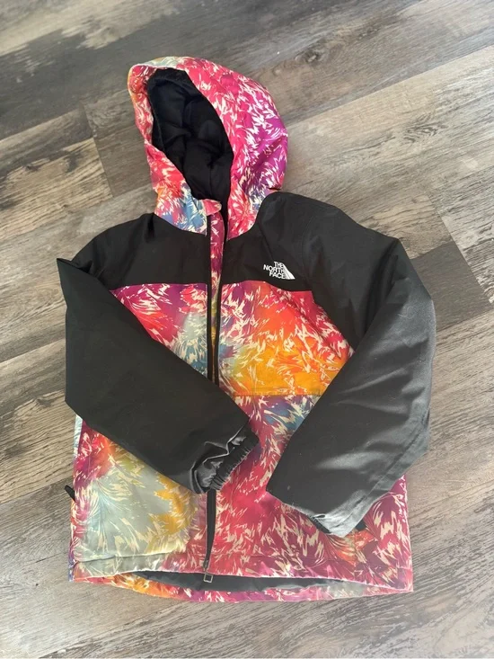The North Face Kids' Multicolor Hooded Insulated Jacket - Black & Pink