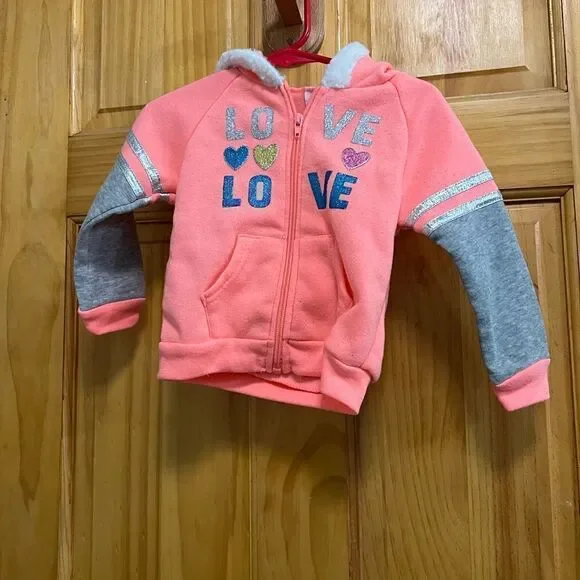 Absolutely adorable Real Love Size 18 mos. Glitter fabric embellished jacket
