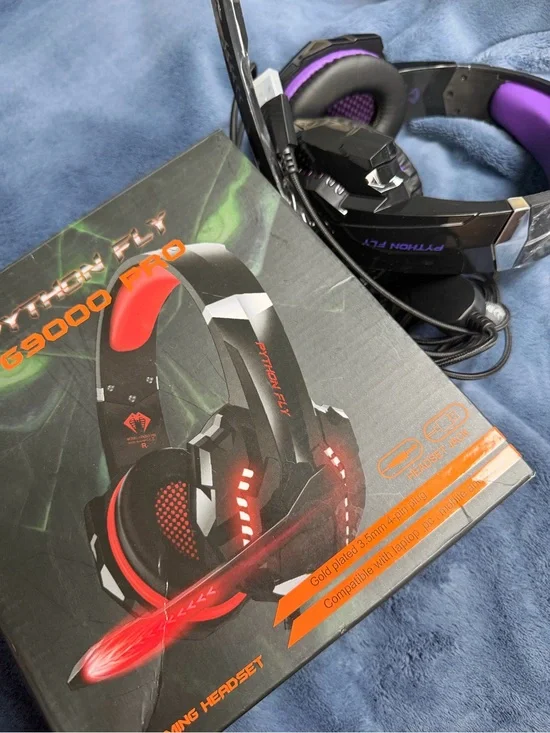 Python Fly G9000 Pro Gaming Headset - Black & Purple