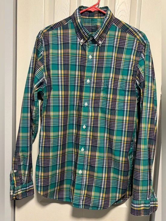 J. Crew Lightweight Button Down Plaid Shirt