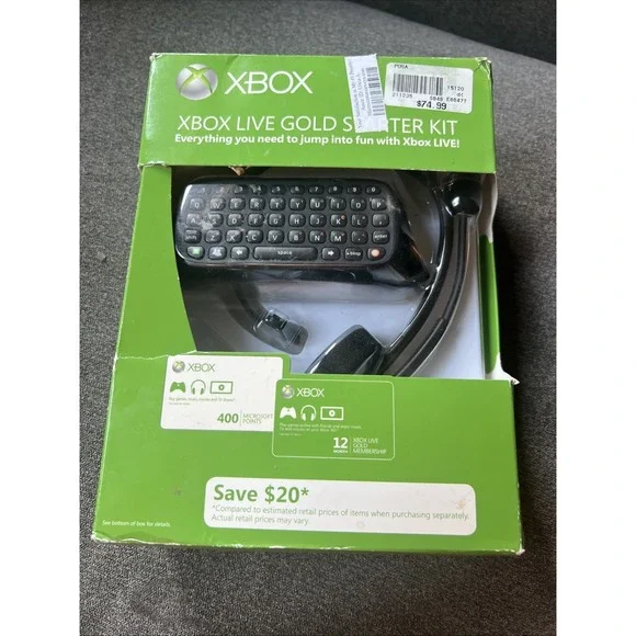 Xbox Live Gold Starter Kit Xbox 360 Chatpad and Headset