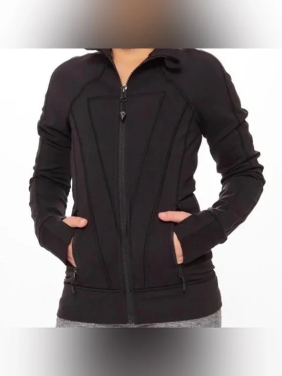 Ivivva by Lululemon Perfect Your Practice Define Jacket in Black fits 0 2