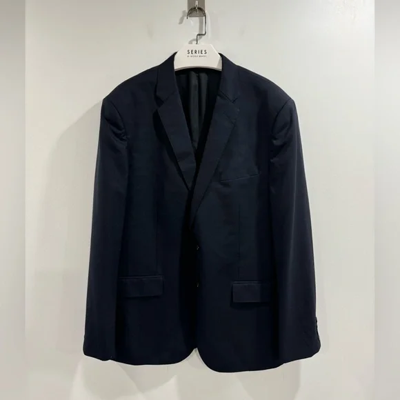 J.Crew Men Navy Crosby 100% Wool Loro Piana Fabric‎ Blazer Jacket Size 46L
