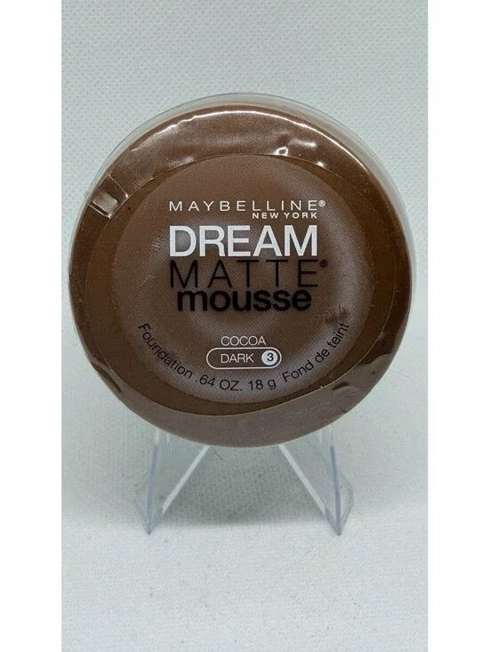 Discontinued Maybelline Dream Matte Mousse Cocoa Dark 3 Foundation Sealed New!