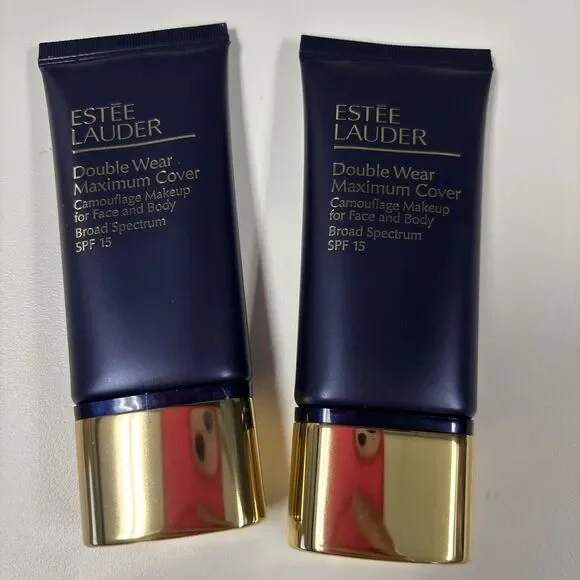 Estee Lauder Double Wear Maximum Cover Camouflage Makeup 1C1 Cool Bone X 2