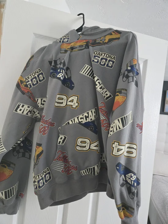 Nascar Gray Daytona 500 Graphic Crewneck Jacket