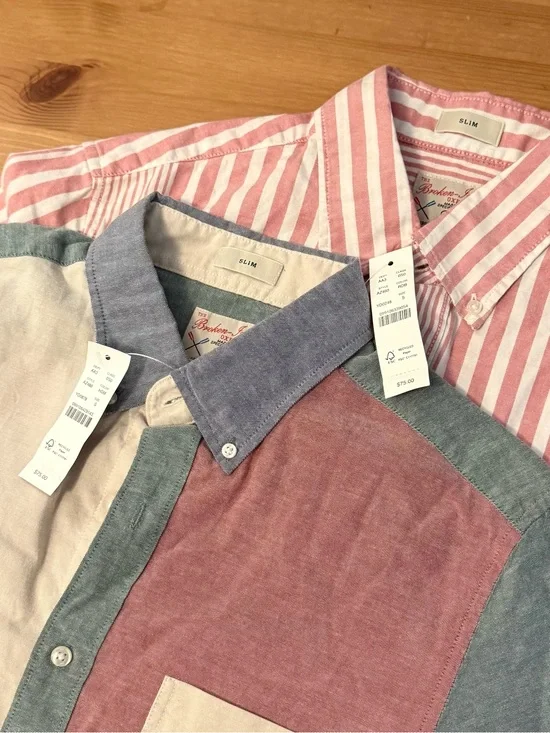 NWT Lot of 2 J.Crew Broken-In Oxford Button Down Shirts