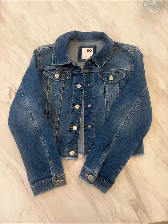 SO Kids Medium Blue Denim Jacket with Button Front