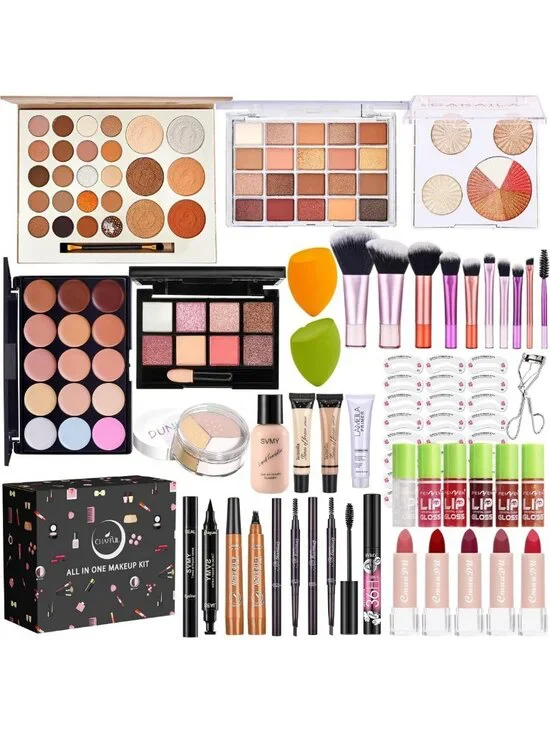 Complete Makeup Kit for Women - Essential Gift Set with Foundation, Eyeshadow