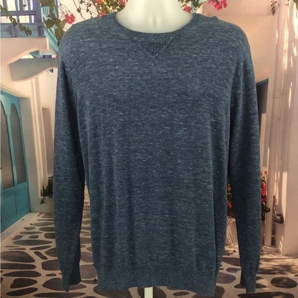J. Crew Heather Blue Crewneck Sweater