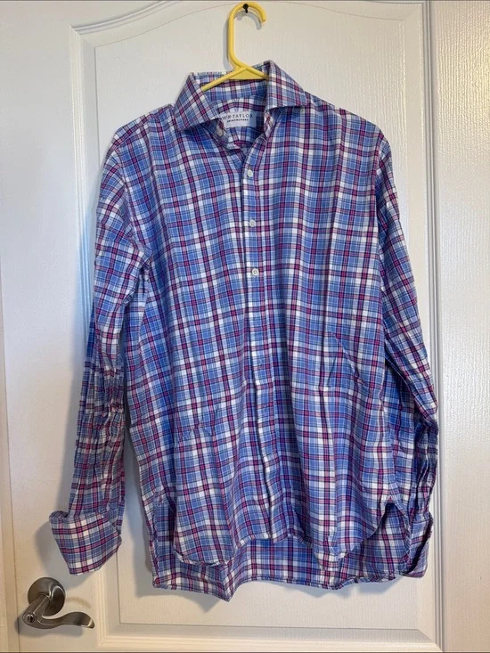 Classic Blue Plaid Button-Down Shirt by J. Crew