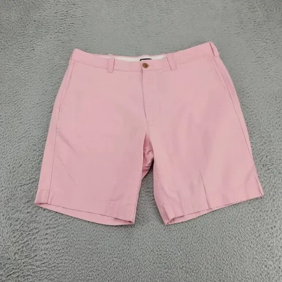 J.CREW Shorts Mens 34 Pink Sunwashed Oxford Chino‎ Preppy Beach Casual Pockets