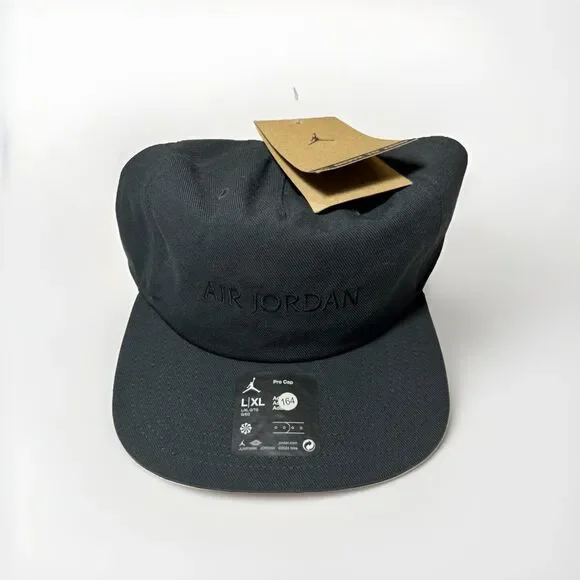 Nike Air Jordan Pro Cap Black L/XL Jumpman Hat Move To Zero NWT Adult