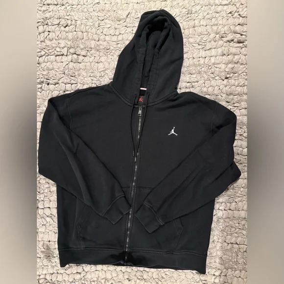 Nike Jordan Black Zip-Up Hoodie