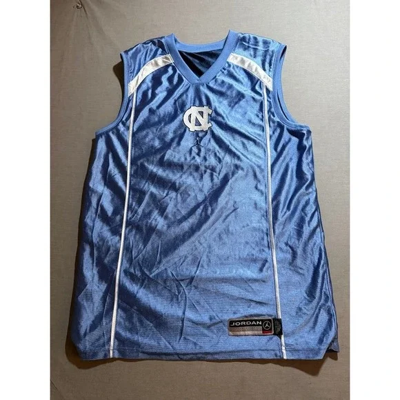 Jordan UNC Tar Heels Basketball Reversible Jersey Blue Men's‎ Large