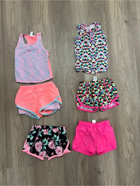 Girls Activewear Bundle 2T Athletic Tank Shorts Sets