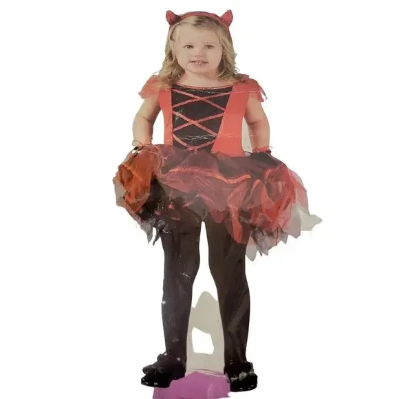 New in‎ Package Devil Halloween Costume Girl's Size 3T-4T