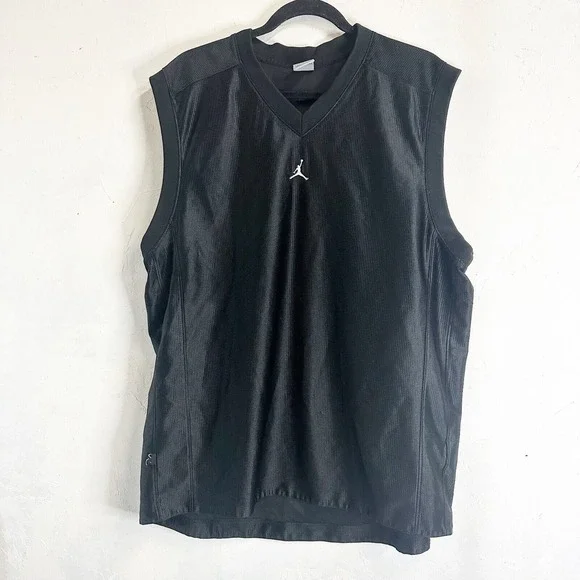 Jordan Vintage Mens Sleeveless Tank Top Mesh Athletic Gym Jersey Top Y2K XL