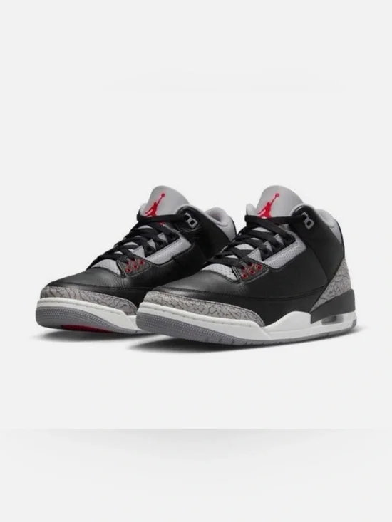 Mens Size 7 Air Jordan 3 Retro OG (2024) Black Cement Grey DN3707-010