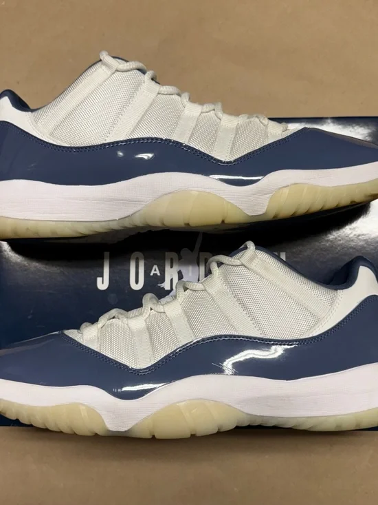 Nike Air Jordan 11 XI Retro Low Diffused Blue Mens size 14 Basketball Shoes Rare
