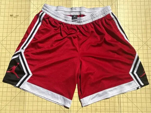 Jordan Mens Basketball Shorts Size 4XL Red Black White DRI-FIT Jumpman
